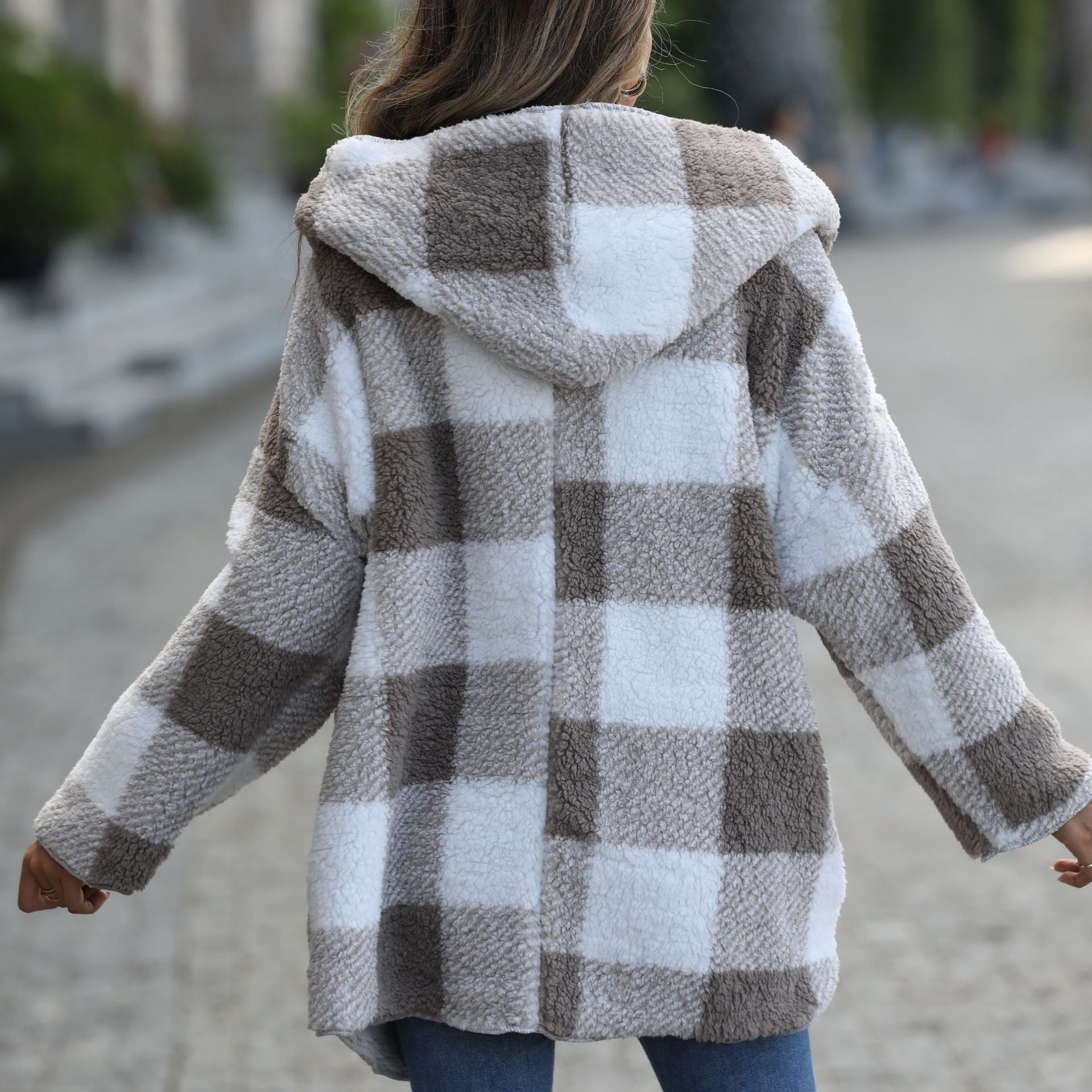 Long Sleeve Loose Plaid