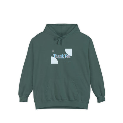Thank You Unisex Garment-Dyed Hoodie | Cozy Casual Wear for Gratitude &amp; Appreciation