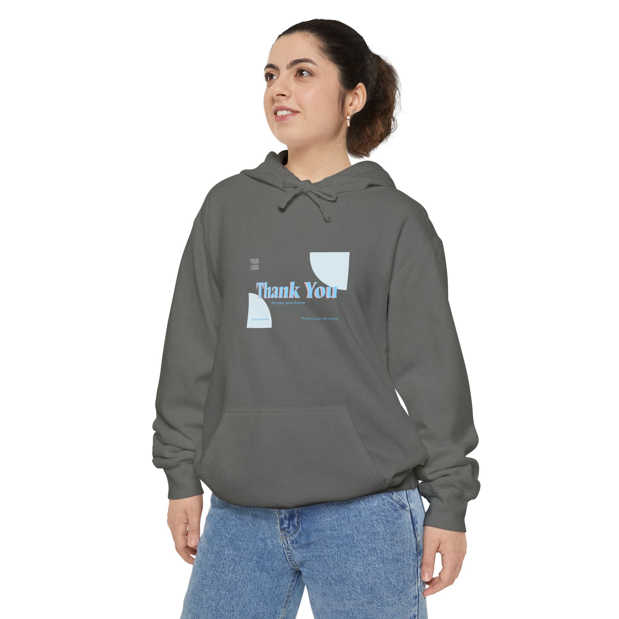 Thank You Unisex Garment-Dyed Hoodie | Cozy Casual Wear for Gratitude &amp; Appreciation