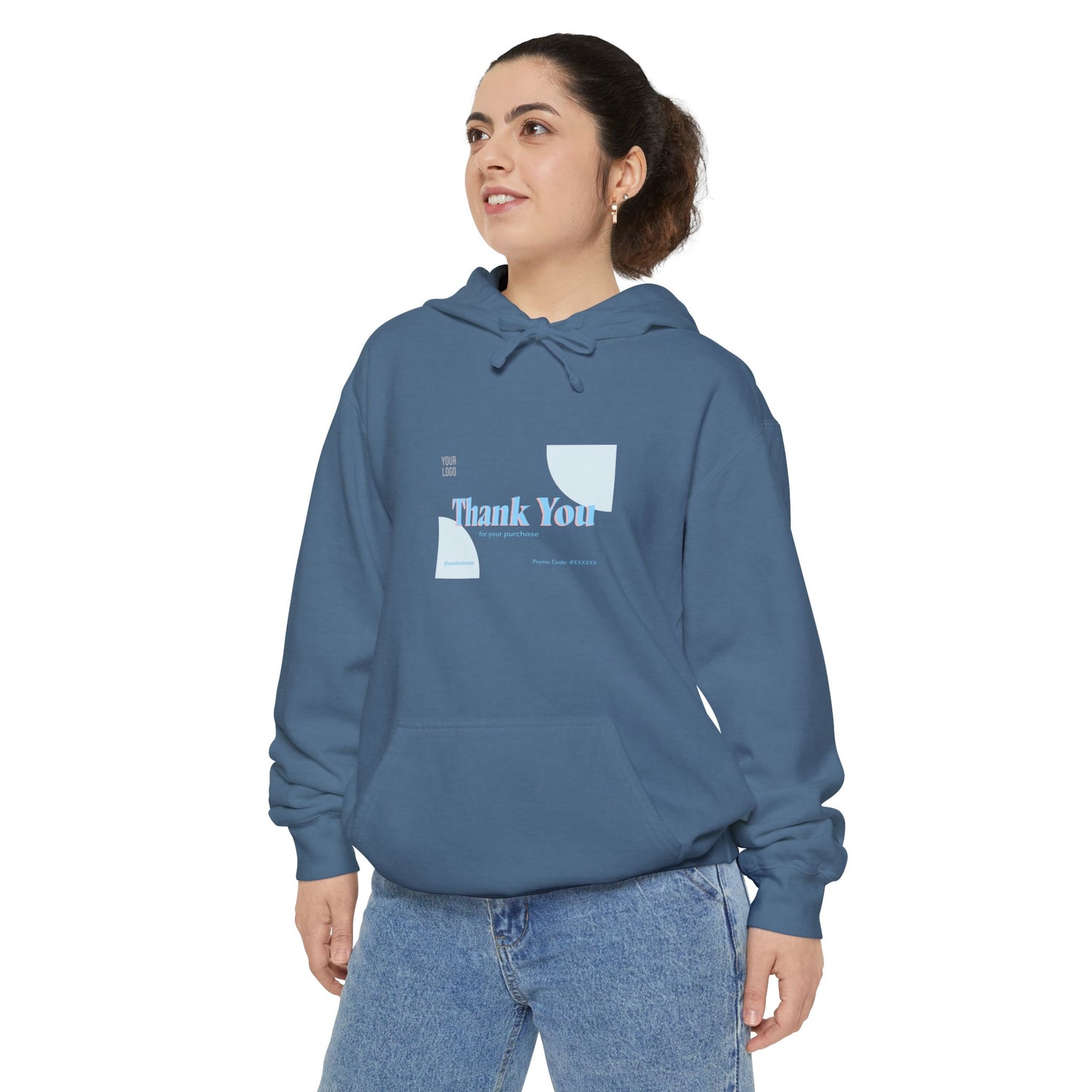 Thank You Unisex Garment-Dyed Hoodie | Cozy Casual Wear for Gratitude &amp; Appreciation