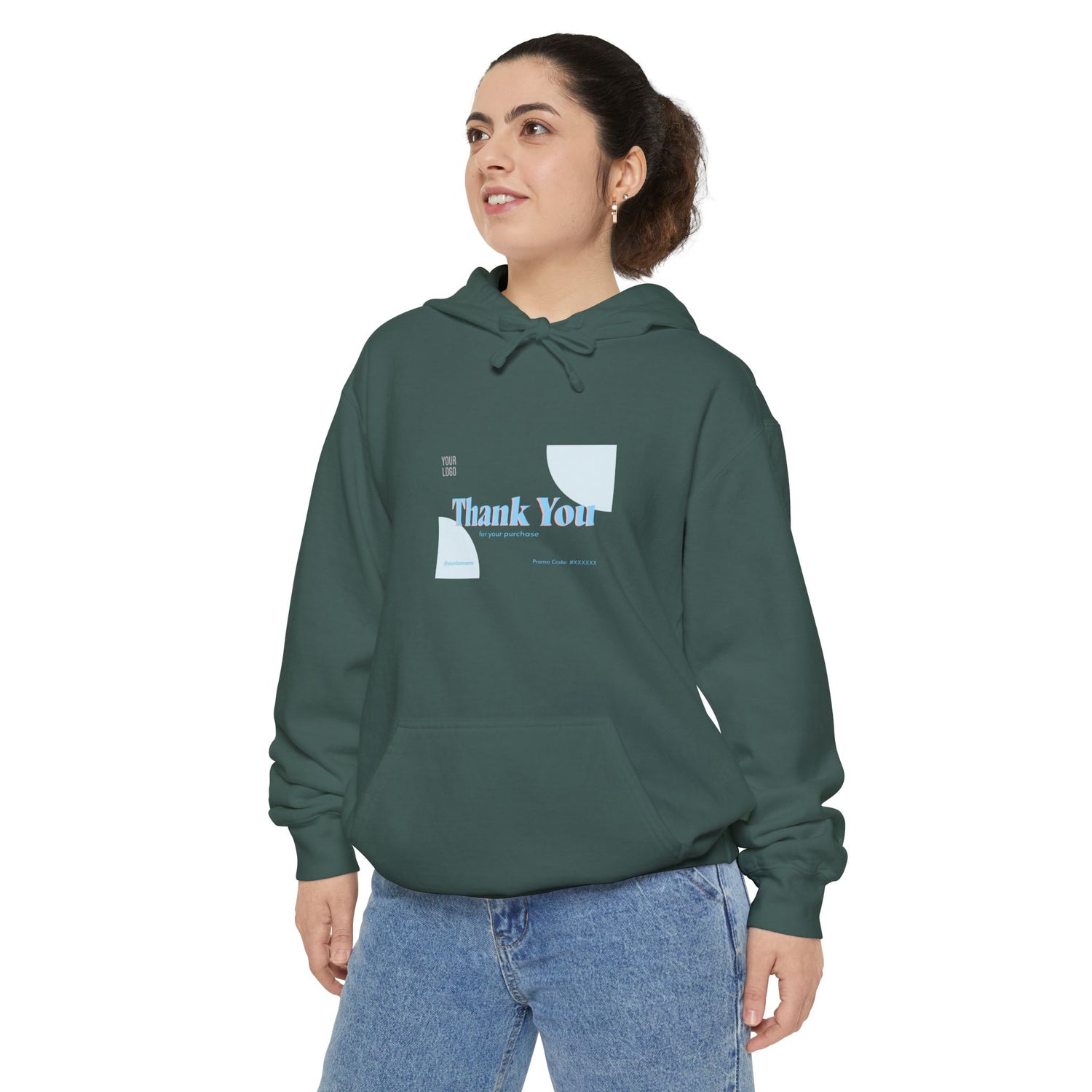 Thank You Unisex Garment-Dyed Hoodie | Cozy Casual Wear for Gratitude &amp; Appreciation