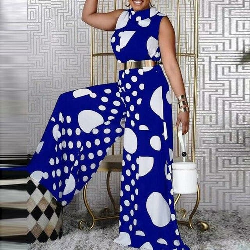 Sexy Sleeveless Polka Jumpsuit